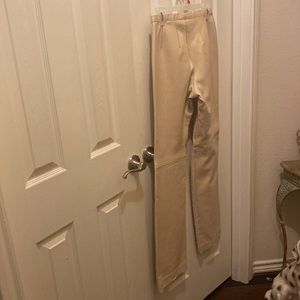 Burberry butter leather pants, cream colored, size 40.